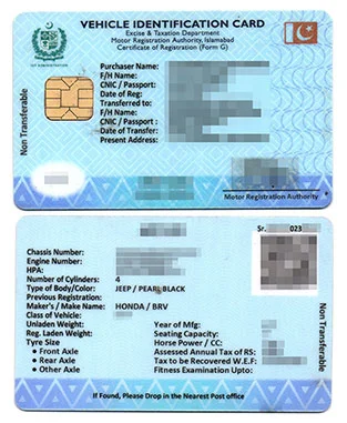 Vehicle Card PVC Copy